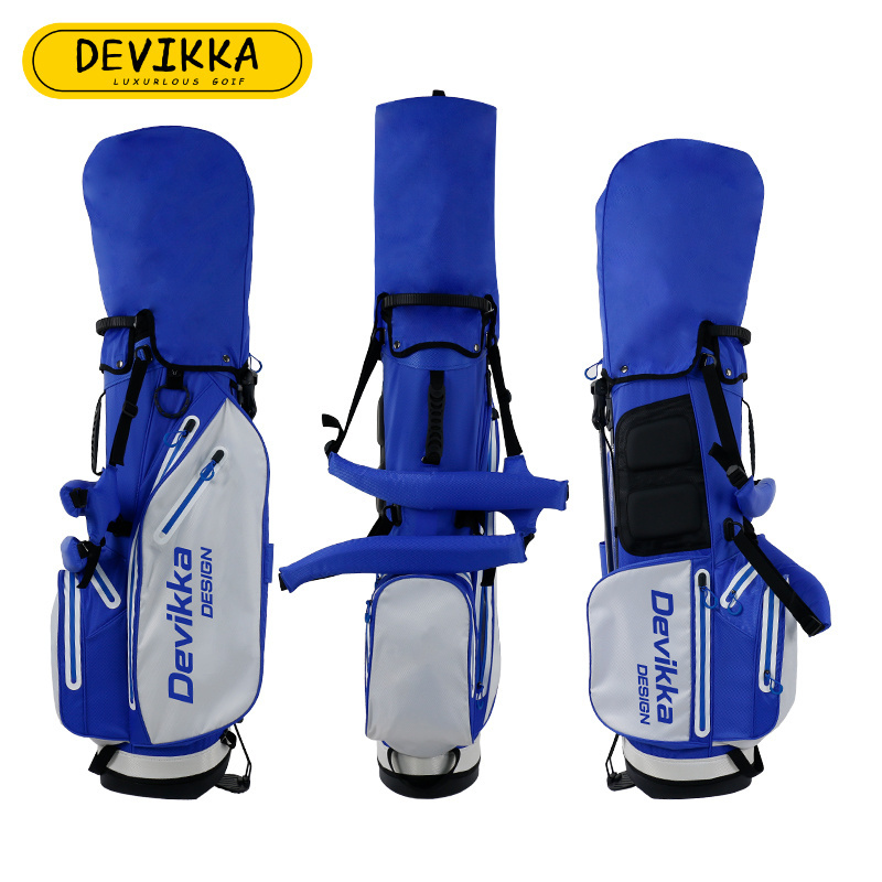 KONDAY custom logo 9 inch lightweight waterproof stand golf bags polyester carrying stand golf bag  with waterproof zipper