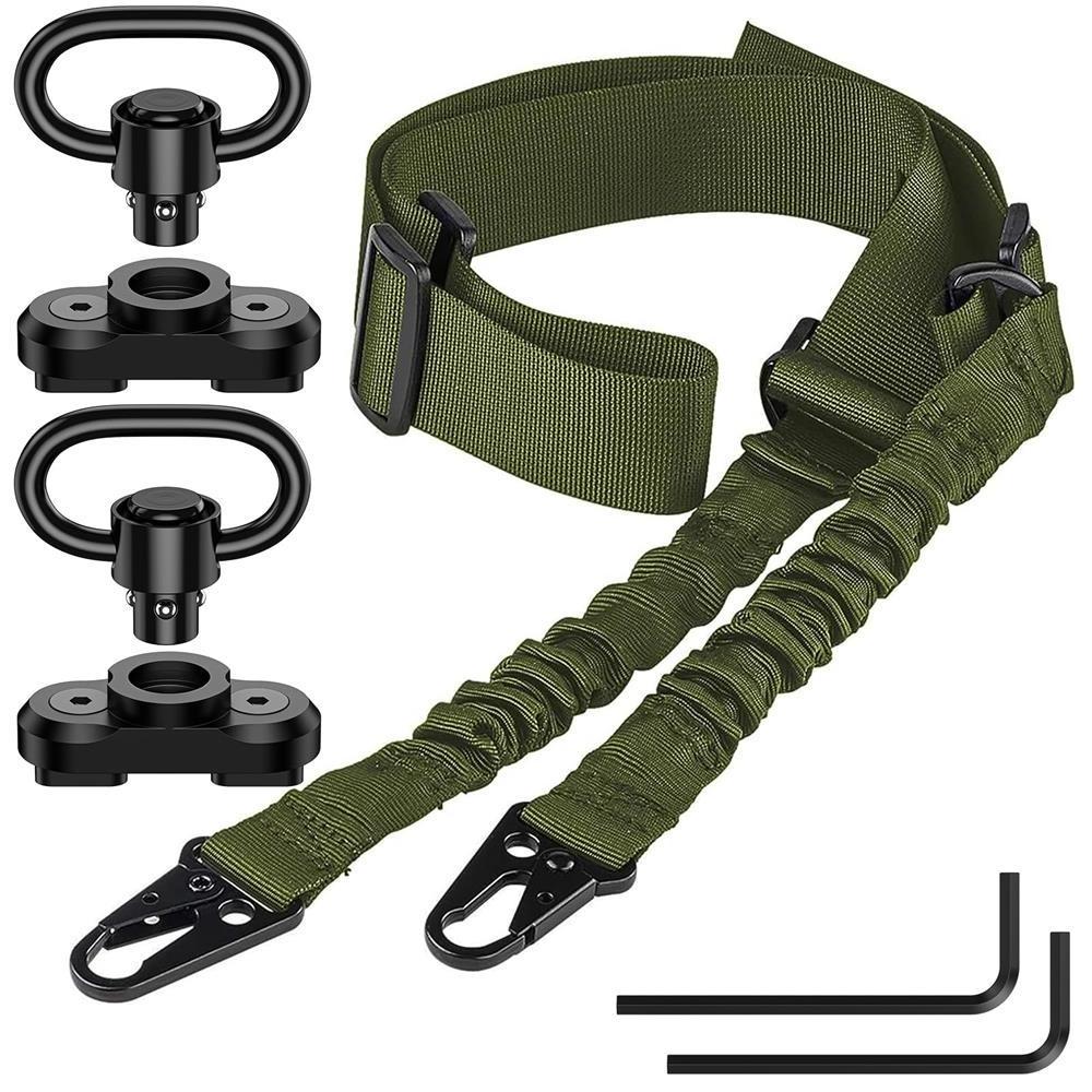 Kongbo Two-Point Sling Adjustable Length Traditional Sling for Outdoor Sport with 2 Pack 1.25