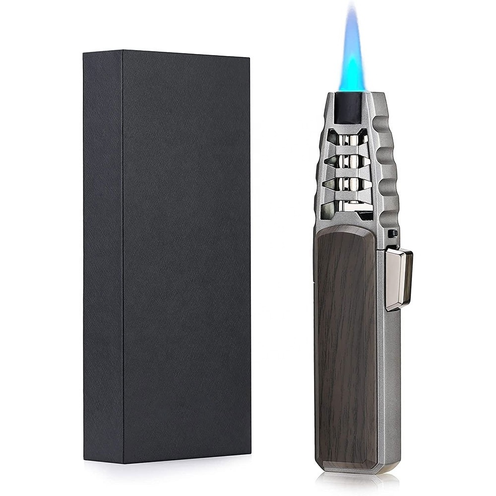 USA Warehouse Kongbo Zinc Alloy Body Fiber Blue Fire Jobon Jet Butane lighter Torch