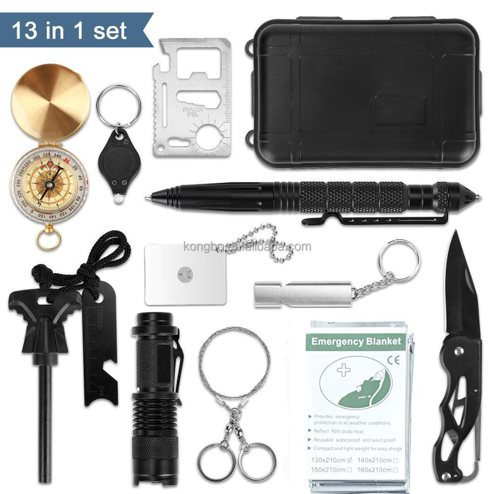 Kongbo 13 in 1 Outdoor Survival Kit