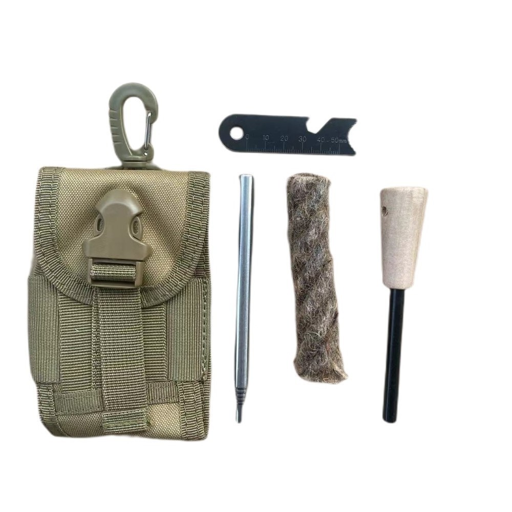 KongBo  Bushcraft Natural Tinder Fire Starter Rod Jute Rope Wax Survival Multi Tool Camping Backpacking Waterproof Hiking Gears