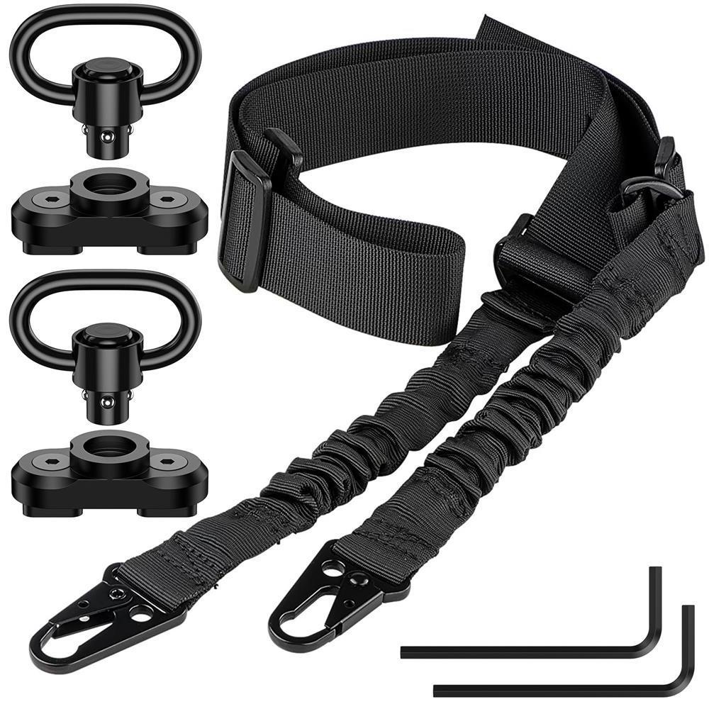 Kongbo Two-Point Sling Adjustable Length Traditional Sling for Outdoor Sport with 2 Pack 1.25