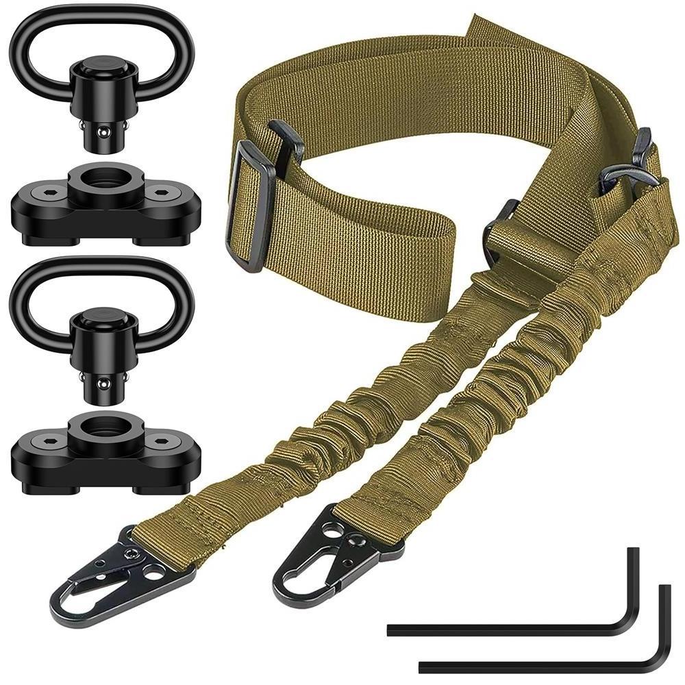 Kongbo Two-Point Sling Adjustable Length Traditional Sling for Outdoor Sport with 2 Pack 1.25