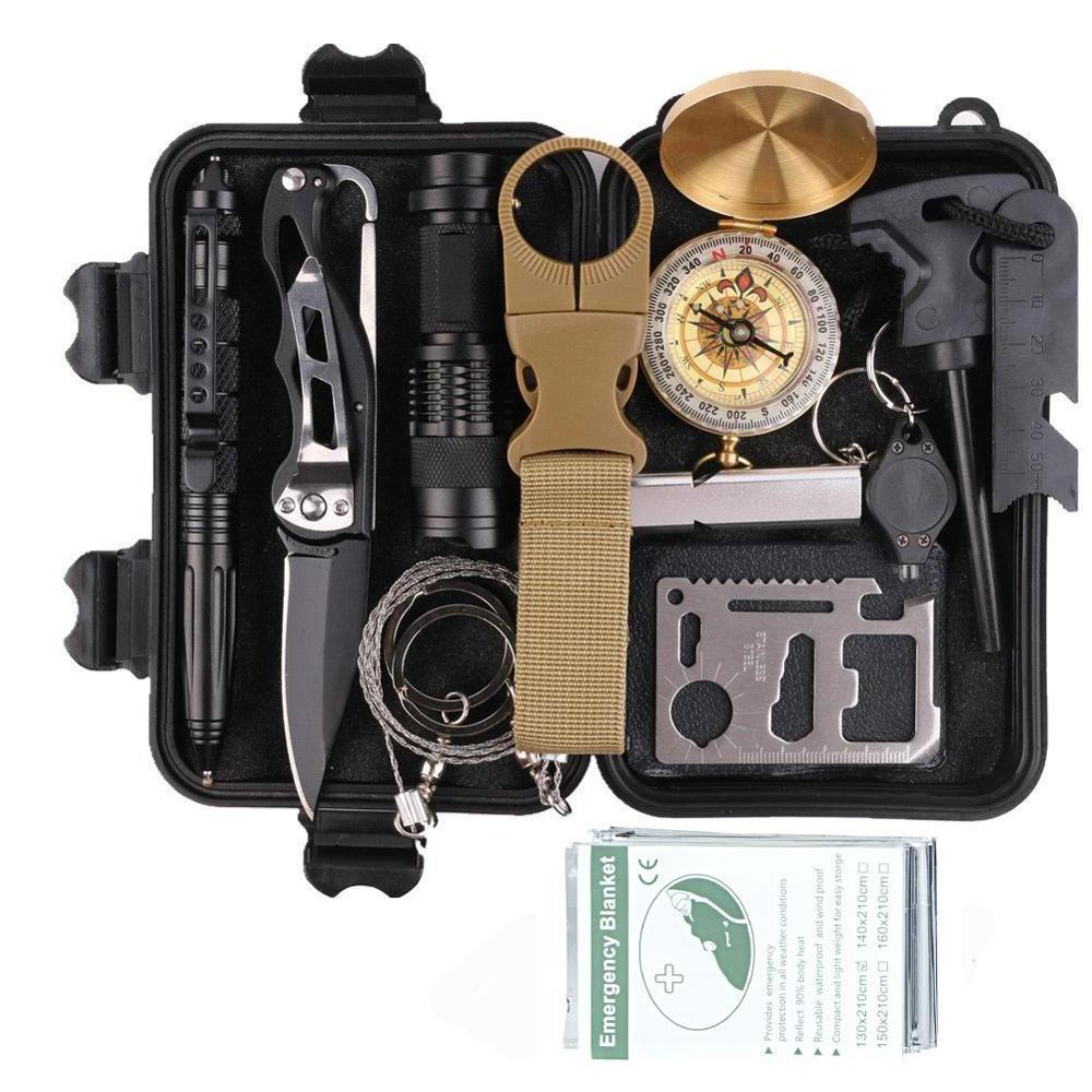 Kongbo Outdoor Survival Kit With Water Bottle Clip