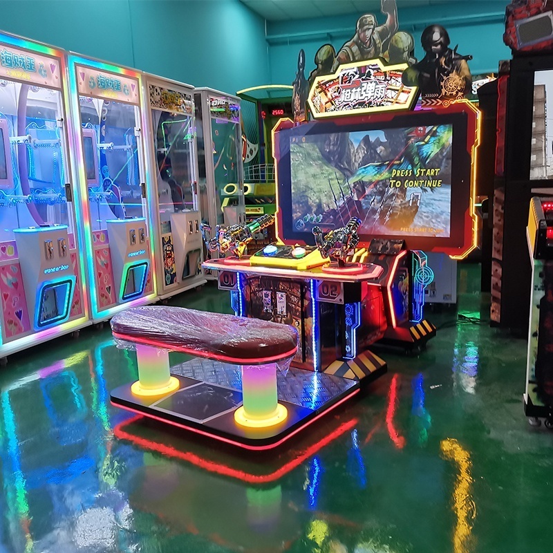 Coin operated 42 inch aliens shooting arcade game machine for adults ...