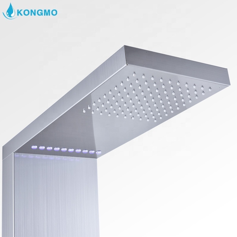 function water control diverter professional 304 Stainless steel shower panels shower column km-8015