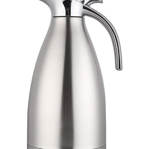 Stainless Steel Thermal Coffee Carafe Double Walled Vacuum Tea Carafe 2 Liter Insulated Coffee Thermos