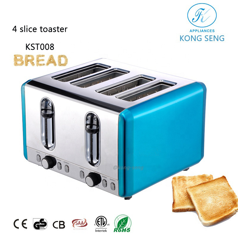 Luxury 4 Slice Stainless Steel Toaster / Retro Toaster With GS/CB/CE/ETL