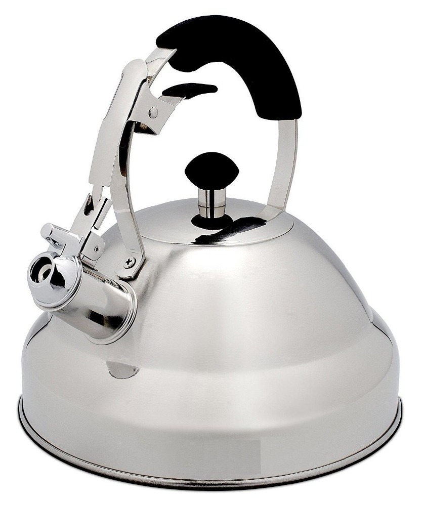 Stove Top Whistling Tea Kettle with aluminum layered bottom