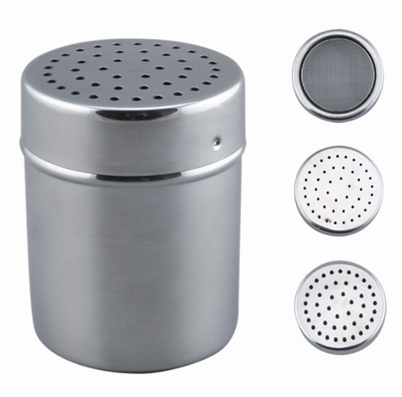 Stainless steel spice bottles salt chocolate seasoning pepper shaker with rotating cover