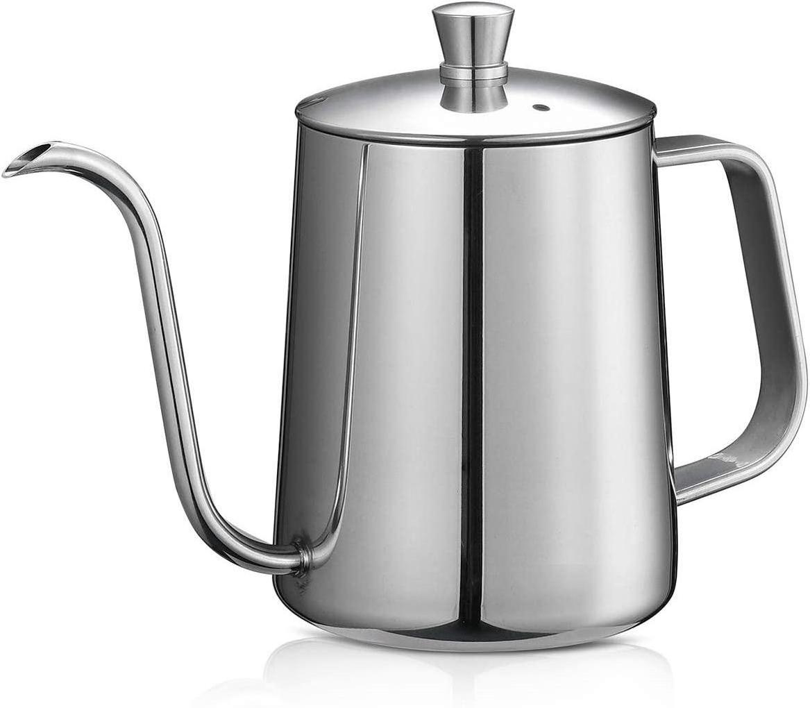 21OZ Gooseneck Coffee Kettle Pour Over Drip Pot Long Narrow Spout Stainless Steel Water Dripper Kettle