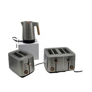 New Design Manufacturer Modern Home Appliances Electric kettle and toaster set with wooden handle