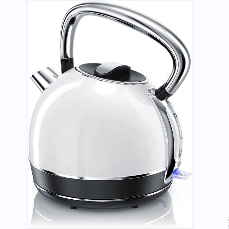 2024 High-Quality Retro Stainless High-Capacity Steel Electric Kettle In Vintage Style