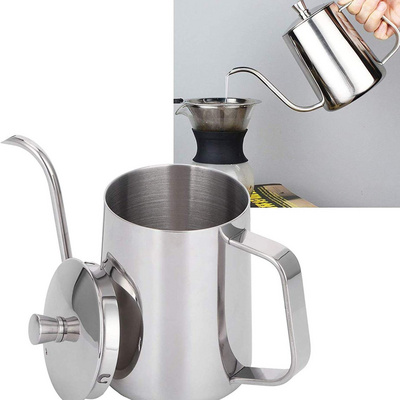 21OZ Gooseneck Coffee Kettle Pour Over Drip Pot Long Narrow Spout Stainless Steel Water Dripper Kettle