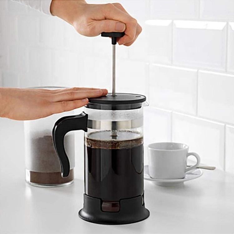 High Borosilicate Glass Stainless Steel Tea French Press Coffee Maker