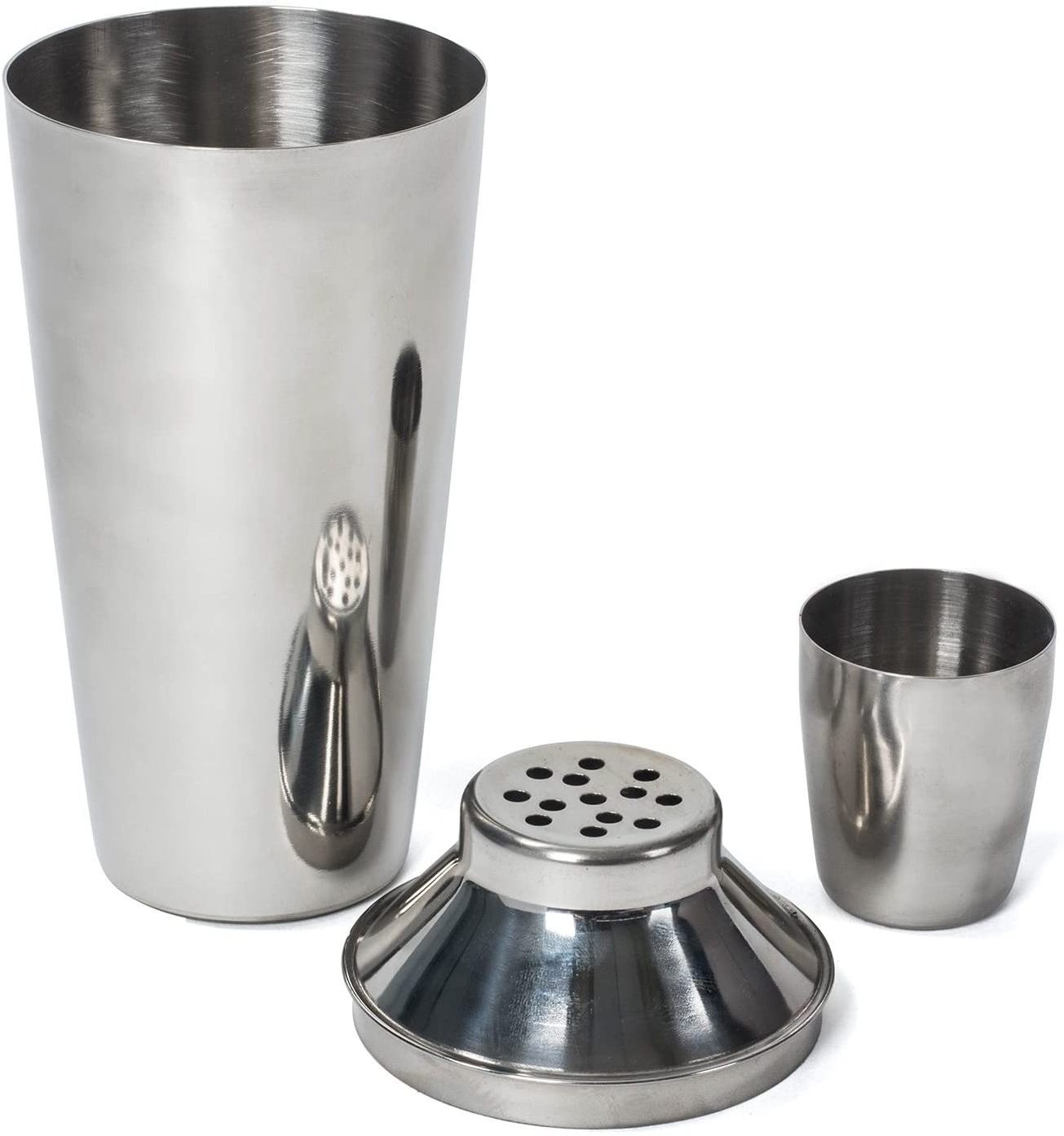 Cocktail Shaker Set ,Bartender Kit 24 oz Stainless Steel Martini Mixer Muddler Mixing Spoon jigger 2 liquor pourers