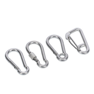 Heavy Duty Wire Gate Snap Hook Stainless Steel Hiking Clip Hook Rock Climbing Carabiner