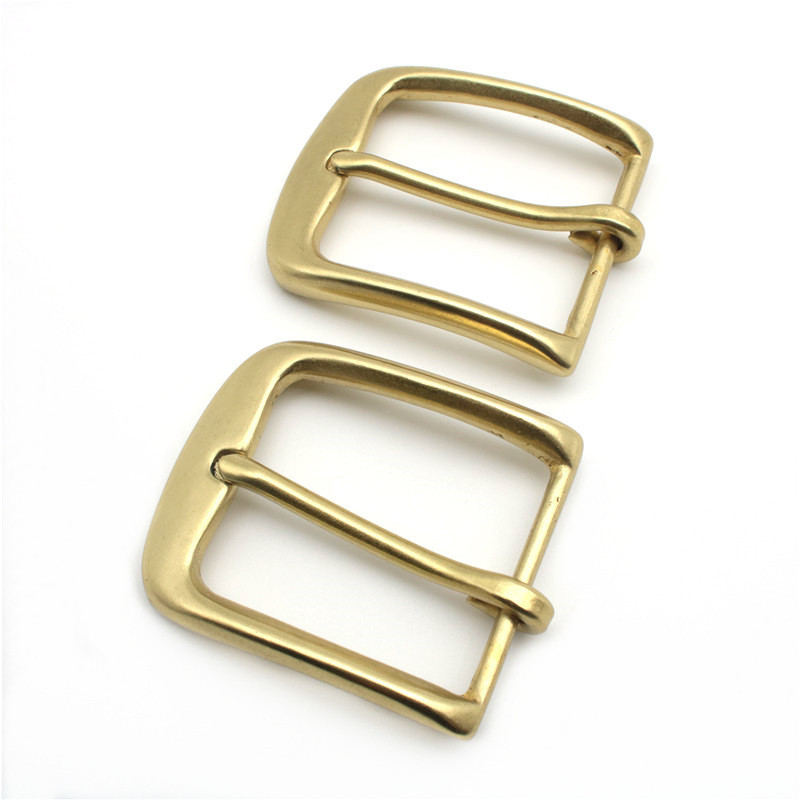 40mm Men Pure Brass Buckle for Belt Head Metal Copper Pin Buckles DIY Manual Craft Decoration 38-39mm Belts