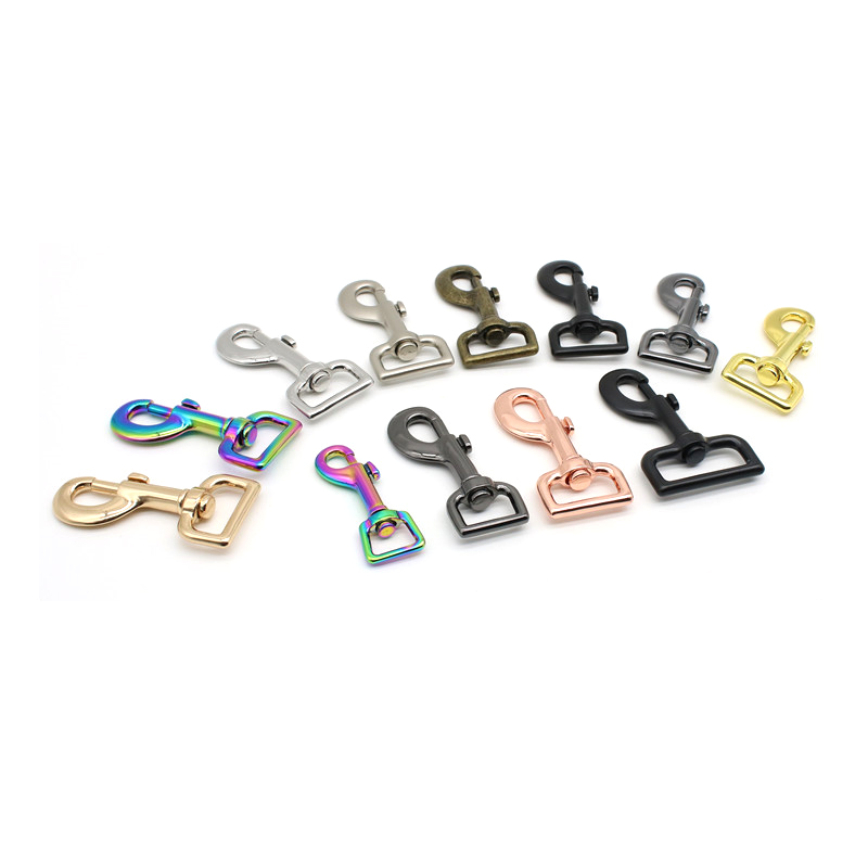 Good Quality Bags Hardware Customized Size 15mm/20mm/25mm Zinc Alloy Strong Metal Hooks Swivel Dog Hook For Pet Leashes