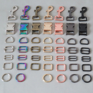 Dog Collar Metal Buckle 10/15/20/25/38mm High Quality Pet Collar Metal Hardware Rose Gold Side Release Buckle