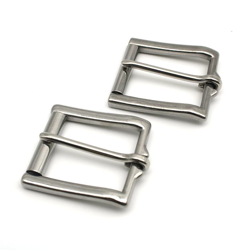 Stainless Steel Roller Belt Buckle Single Pin Tongue Prong DIY Leather Craft Bag Strap Jeans Webbing Dog Collar