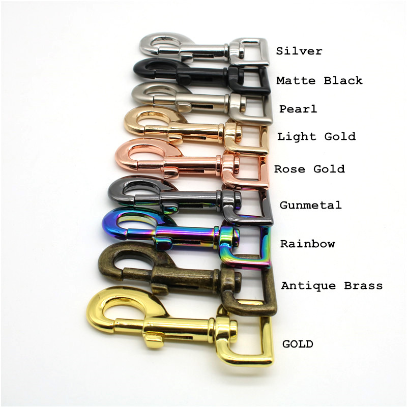 Good Quality Bags Hardware Customized Size 15mm/20mm/25mm Zinc Alloy Strong Metal Hooks Swivel Dog Hook For Pet Leashes