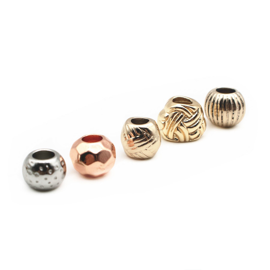 Zinc Alloy Plated Cord Spring Toggle Stopper Design Metal New Cord End with Embossed For Clothing