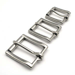 Stainless Steel Roller Belt Buckle Single Pin Tongue Prong DIY Leather Craft Bag Strap Jeans Webbing Dog Collar