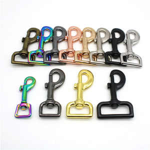 Good Quality Bags Hardware Customized Size 15mm/20mm/25mm Zinc Alloy Strong Metal Hooks Swivel Dog Hook For Pet Leashes