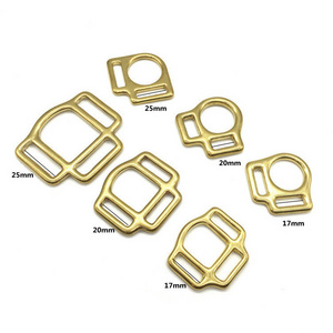 Hot Sale 17mm 20mm 25mm Inner Size High Quality Solid Brass Halter Buckles For Leather Harness Saddlery