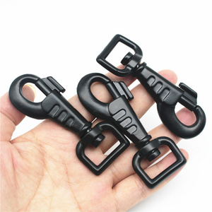 3/4" Heavy Duty Matte Black Swivel Snap Hooks Trigger Snaps Dog Leash Hook Key Chain for Linking Pet Leash & Collar & Purse Bags