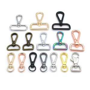 Wholesale Spring Metal Snap Hook Bag Multi-styles Lanyards Hook Dog Custom Metal Swivel Snap Hooks For Handbags Straps