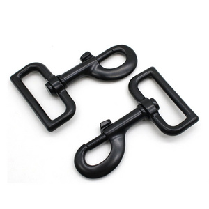 38mm Pet Hardware Zinc Alloy Metal Lobster Clip Hooks Black Swivel Snap Hook For Pet Leash