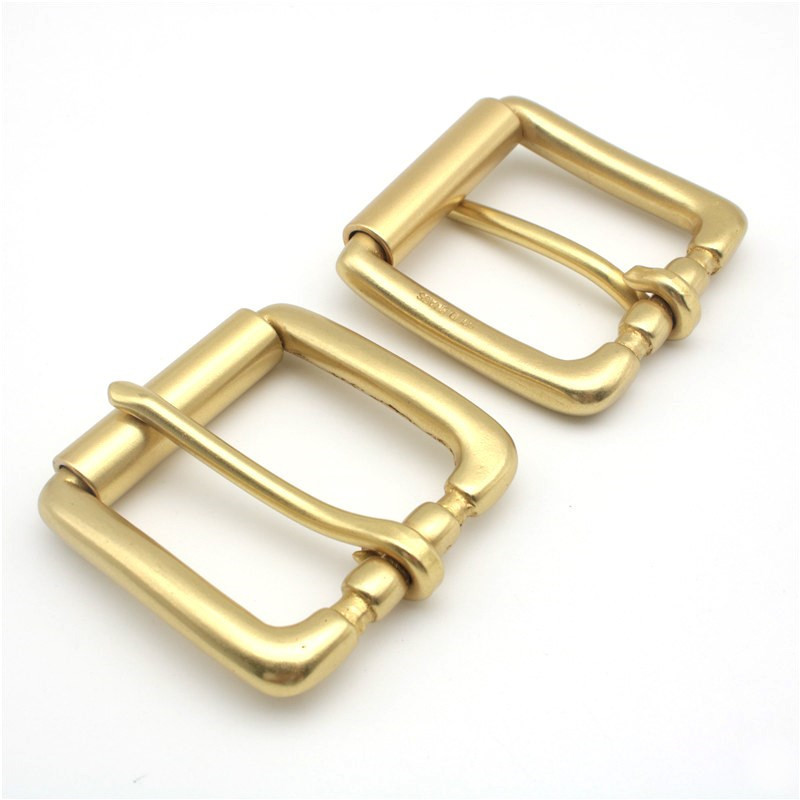 40mm Men Pure Brass Buckle for Belt Head Metal Copper Pin Buckles DIY Manual Craft Decoration 38-39mm Belts