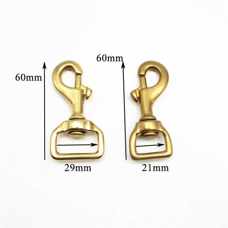 Heavy Duty Dog Leash Hook Solid Brass Swivel Snap Hook For Biothane Dog Leash