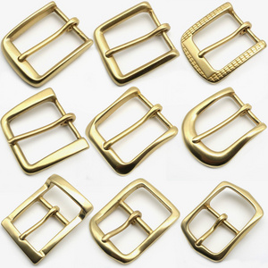 China Manufacturer 25mm/30mm/35mm/40mm Custom Polish Pin Solid Brass Belt Buckle