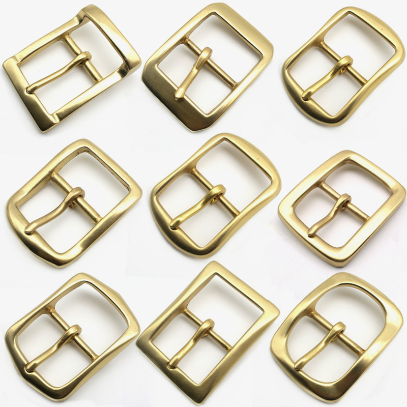 China Manufacturer 25mm/30mm/35mm/40mm Custom Polish Pin Solid Brass Belt Buckle