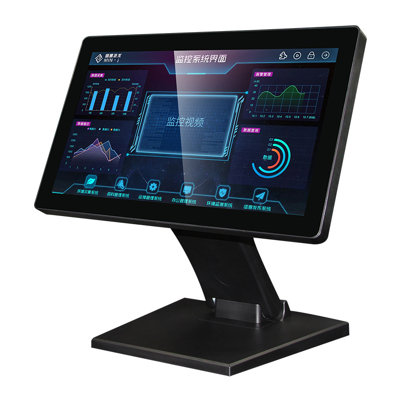 18.5 inch Customized Industrial Computer High Data Security Resistive Touch Touch Screen All in one Industrial Computer