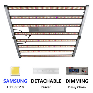 Dimmable 800W Samsung Red  IR 730nm UV 395nm Led Grow Light foldable with 0-10v Folding grow light rack Full Spectrum  Spydr