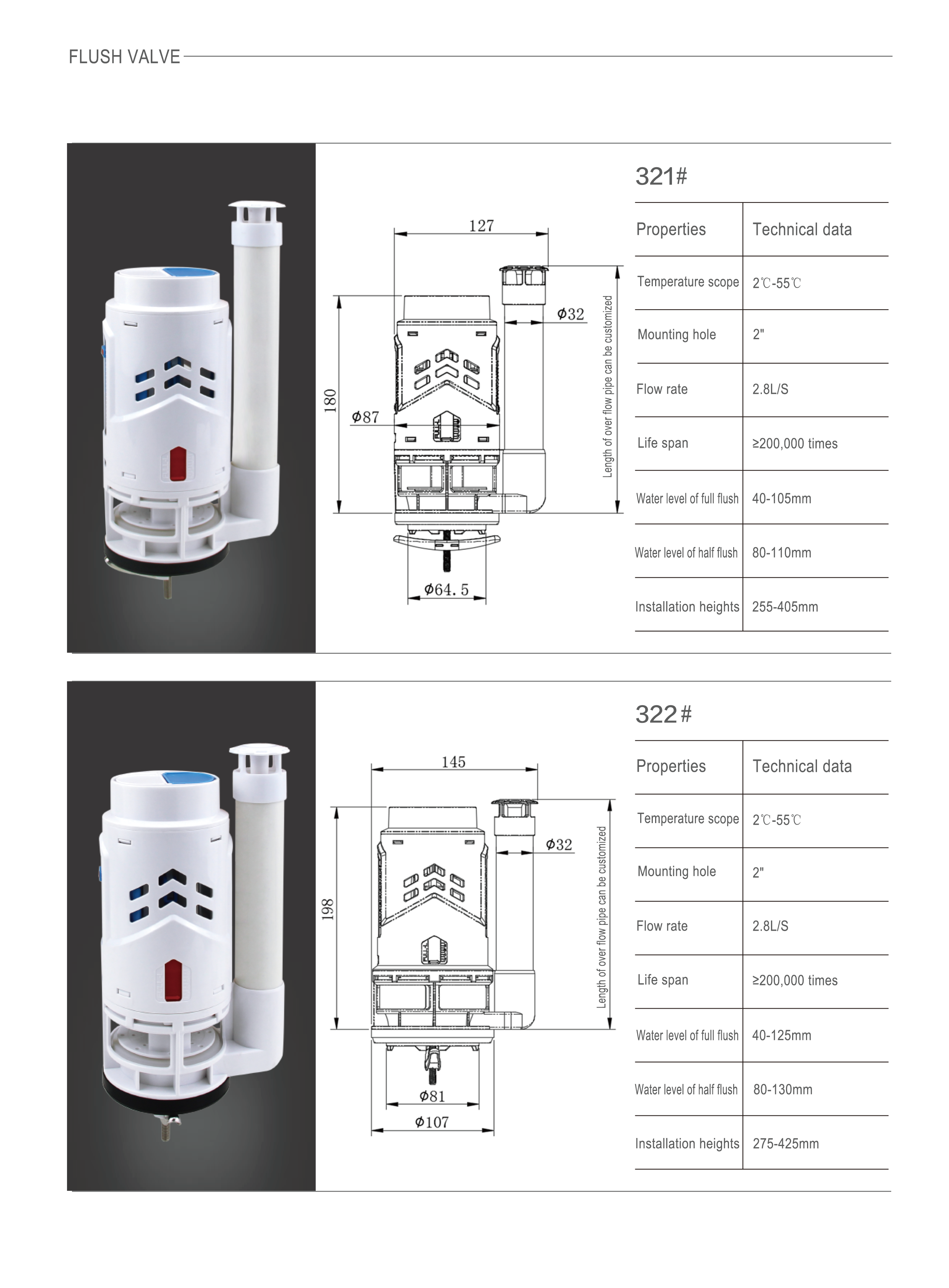 ceramic fittings mechanism flush valve seal for dual-flush toilets