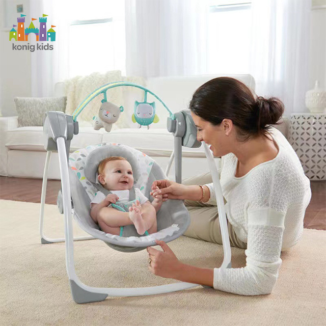 Konig Kids Hot Selling Electric Baby Swing Automatic Hands-Free Baby Bouncer Seat BRocker Chair Baby Swing