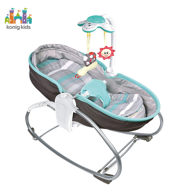 Konig Kids New Product Electric Baby Swing With Hanging Toys Infant Rocker Napper Chair Baby Swing Chair With Music And Lights