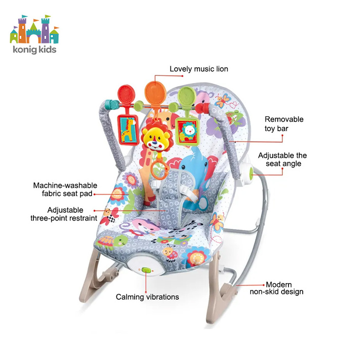 Konig Kids Baby Bouncer With Vibrating Swing Infant Seat Baby Rocking Chair Rocking Sleeper Baby Rocker