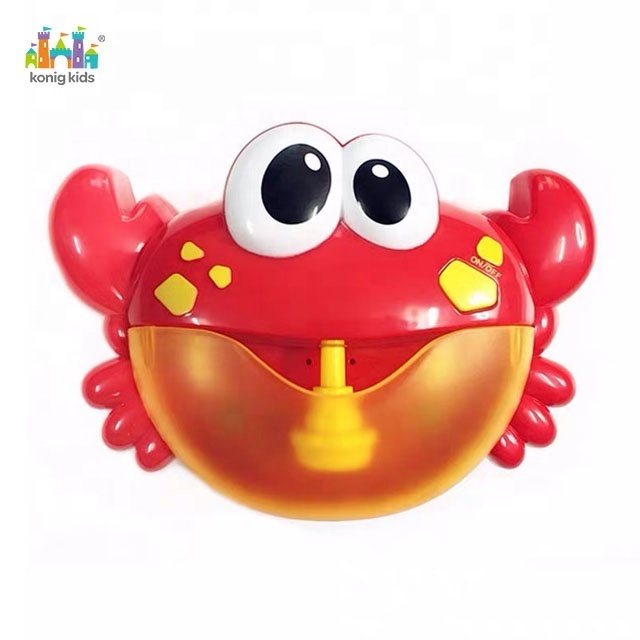 Konig Kids Fun Toys Summer Plastic Bubble Crab Animal Play Water Making Bubble Bath Toy For Baby