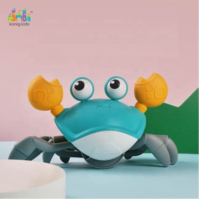 Konig Kids Summer Popular Plastic Crawling Crab Toys Baby Bathtub Beach Windup Bath Toy