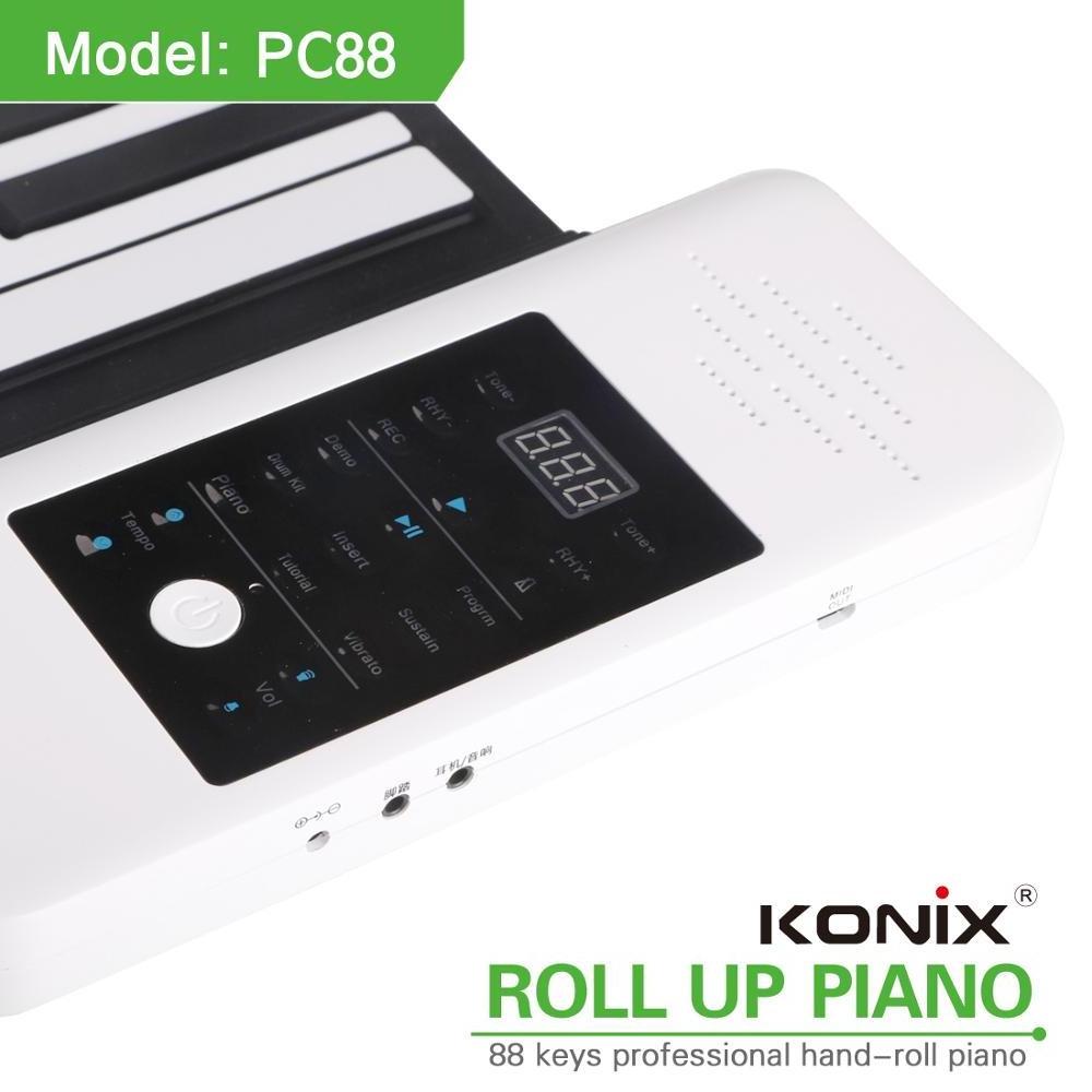 Digital Piano Musical instrument 88 keys roll up piano/foldable piano keyboard/flexible keyboard piano