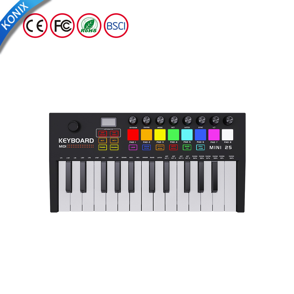 New Good Quality 25 Key Midi Keyboard Controller Digital Music Mini Piano M Audio Midi Keyboard