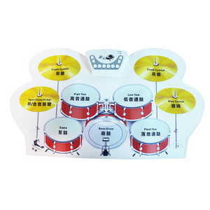 Portable Digital Electronic Drum Compact Size USB Foldable Silicon Drums Set