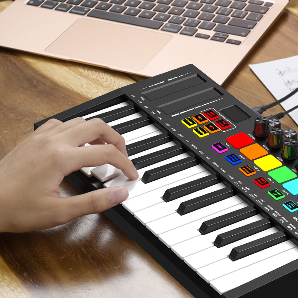 Wholesale Price Portable Mini Piano 25-Key USB Keyboard Drum Pad midi Controller Keyboard