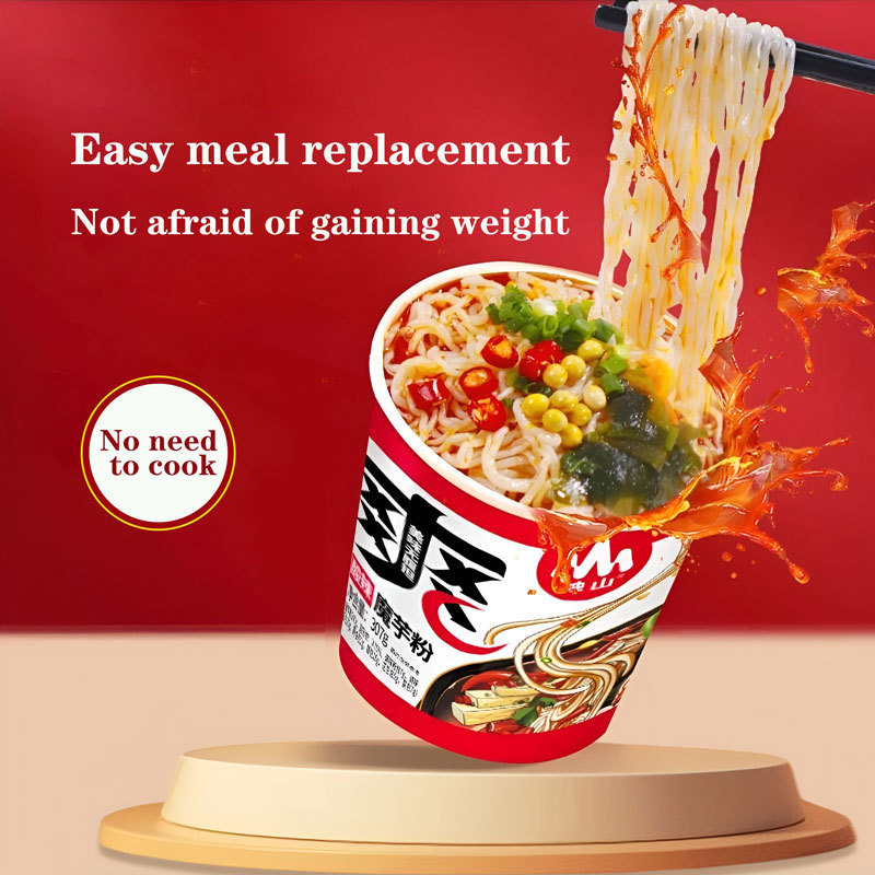 Chinese Konjac Food 307g Healthy Fat Reduced Konjac Instant Noodles Zero Fat Zero Calorie Low Sugar Hot Sour Konjac Noodles